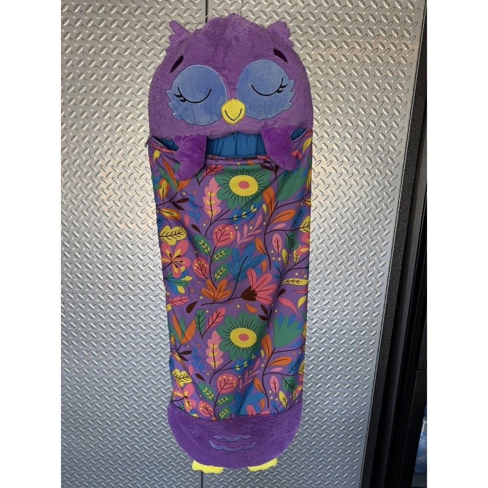 Happy Napper Purple Owl Sleeping Bag 20" W x 54" L  Medium Zipper Snaps 2-4yrs